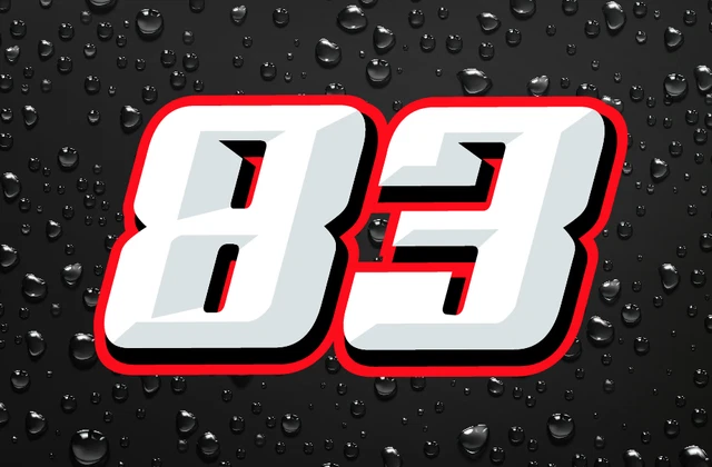 3 X CUSTOM Racing Numbers - Vinyl Stickers / Decals - Race Motorbike 3D ...