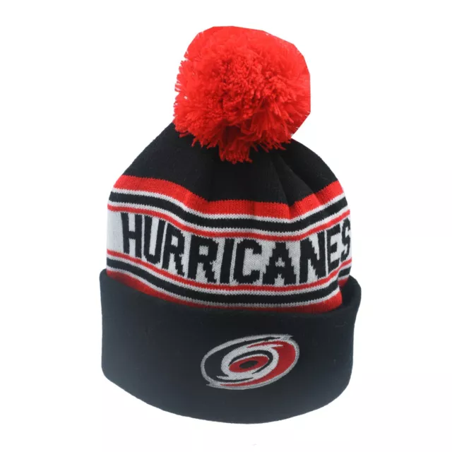 Carolina Hurricanes NHL Reebok Youth Boys (8-20) Cuffed Pom Knit Winter Beanie