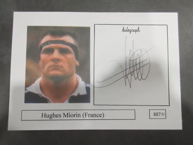 Autographe Hughes Miorin  sur carte Rugby 4