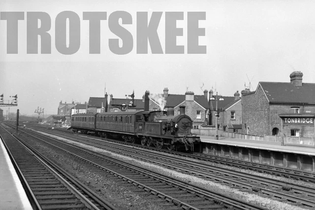 LARGER NEGATIVE BR British Railways Steam Loco 31193 Class H Tonbridge ...