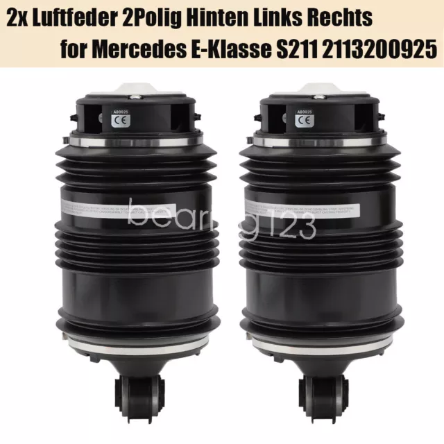 2x Luftfeder 2Polig Hinten Links Rechts 2113200925 for Mercedes E-Klasse S211