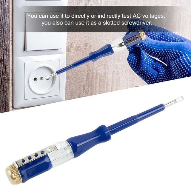 Lápiz de prueba multifuncional plástico + acero inoxidable accesorios portátiles herramienta eléctrica