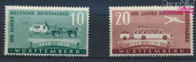 Briefmarken Franz. Zone-Württemberg 1949 Mi 49-50 (kompl.Ausg.) postfrisch(92783