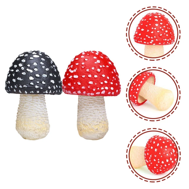 2pcs Miniaturen Pilz Mikro Landschaft Rasen Terrasse winzige Pilzschmuckstücke