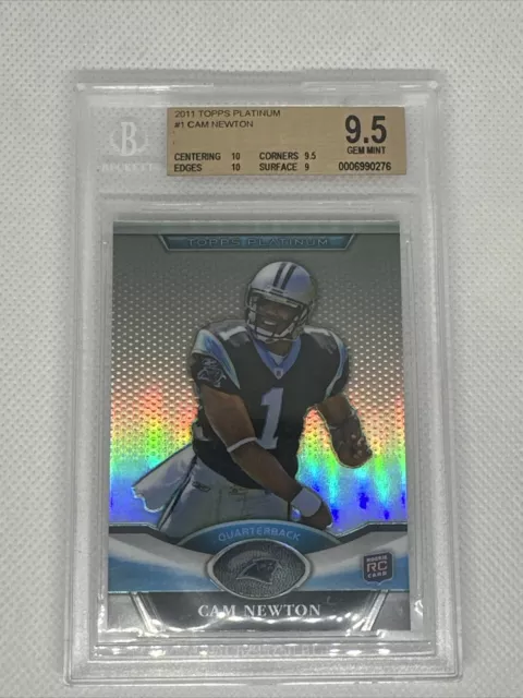 2011 Topps Platinum #1 CAM NEWTON RC BGS 9.5 GEM MINT 2 Sub 10s MVP Future HOF