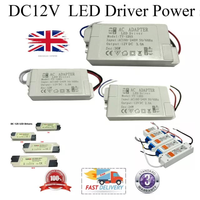 LED Driver Switch Power Supply Transformer 240V - DC 12V for LED Power Adapter
