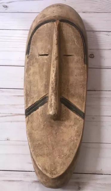 Fang ? Carved Wood Wooden Mask Gabon African Art 18" Primitive