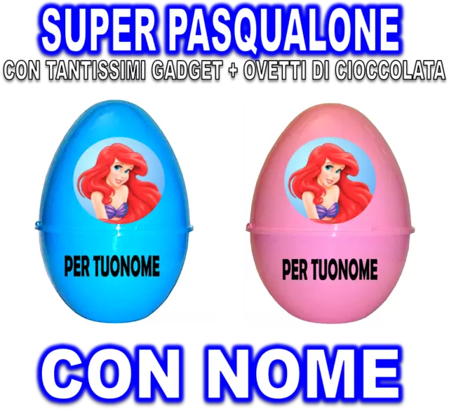 ARIEL SUPER PASQUALONE SORPRESONE UOVO DI PASQUA CONTENITORE principessa SIRENET