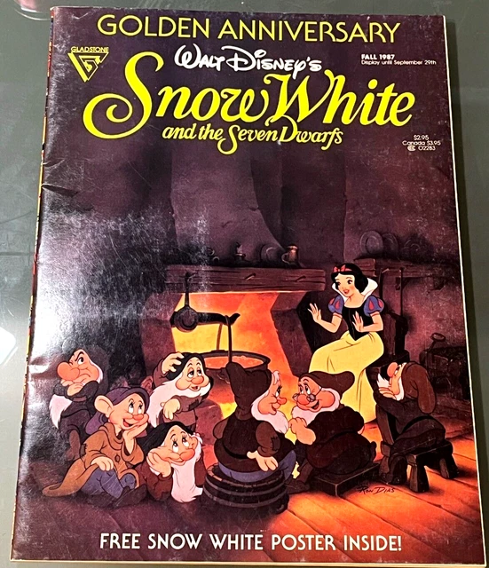 WALT DISNEYS SNOW WHITE & THE SEVEN DWARFS GOLDEN ANNIVERSARY MAG w ...