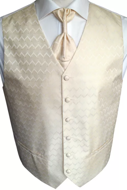 Wedding Waistcoat With Plastron, Handkerchief And Tie, Nr.2.1