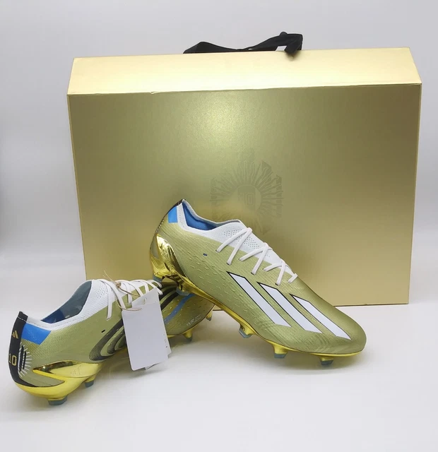 ADIDAS MENS RARE X Speedportal Leyenda.1 Messi HP9138 Gold White Soccer