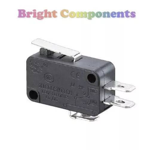 V3 Short Lever Microswitch (Micro Switch) - SPDT (NO/NC) - 16A - 1st CLASS POST