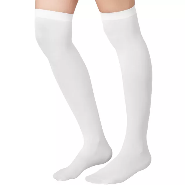 Damen Kniestrümpfe Overknee Strümpfe Socken Lang Überknie Langsocken Winter weiß