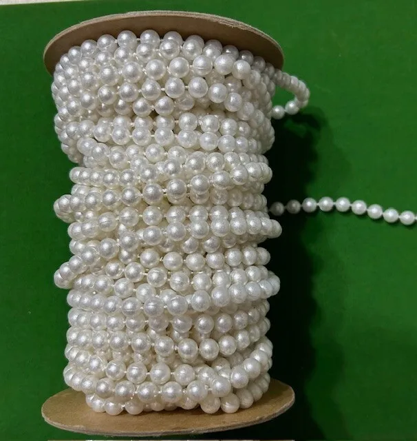 Craft/Bridal String Strand Pearls White Faux Pearl Garland By Yard