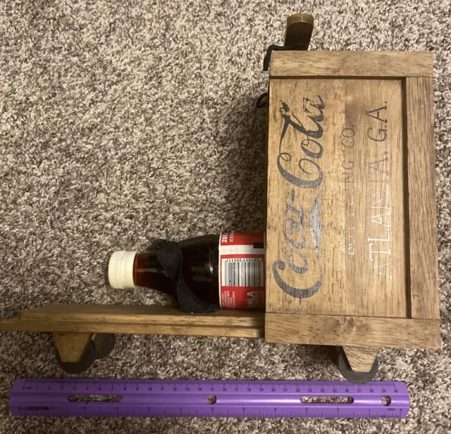 Coca-Cola Miniature Wooden Atlanta GA “Coke Crate Scooter “ With  Coke Bottle