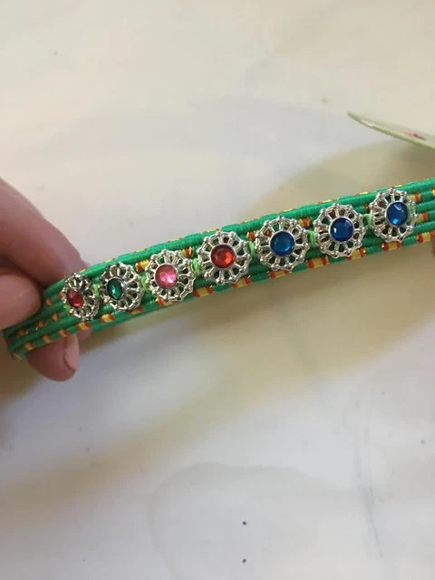 Verde Strass Gatto Collare (Taglia Unica Per Più )