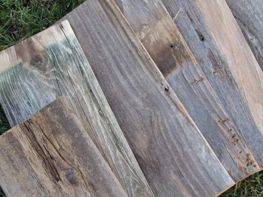 ON SALE - Reclaimed Old Fence Wood Boards - 10 Fence Boards - 12 Inch Lengths 2