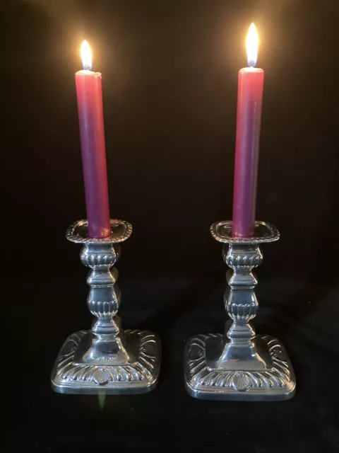 925 Silber Kerzenständer Kerzenhalter London 1892