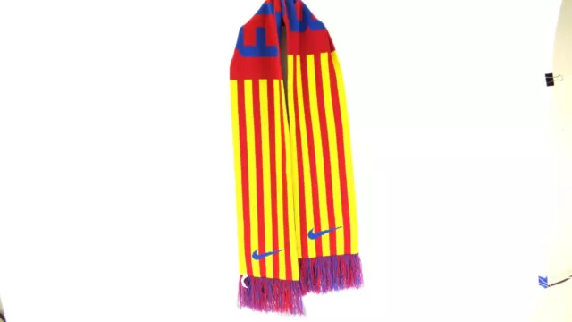 Nike Reversible Yellow/Red/Blue Knit FCB Barcelona Spain Football Soccer Scarf