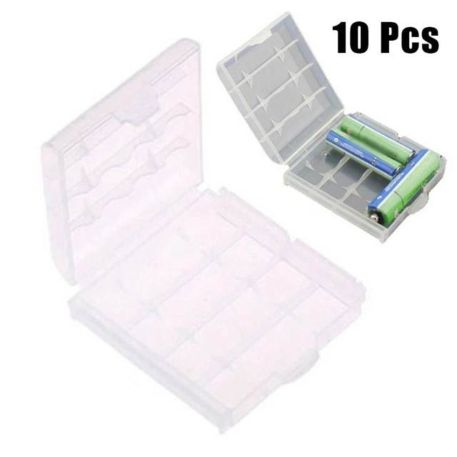 Pack de 10 Compact pour AA/pour AAA Boîte de Stockage Batterie Organisateur Pla