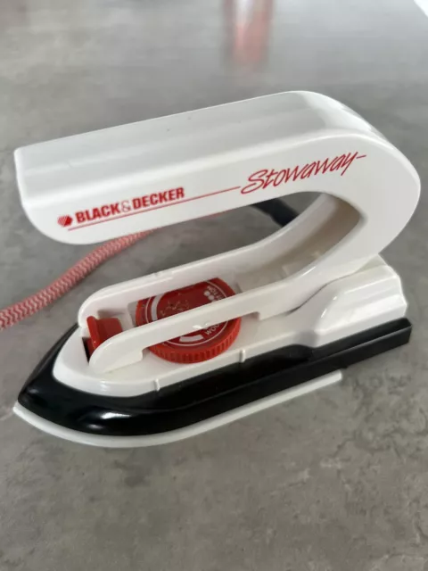 Black & Decker Stowaway Travel Iron Rare Vintage Retro SW-100 120/240v