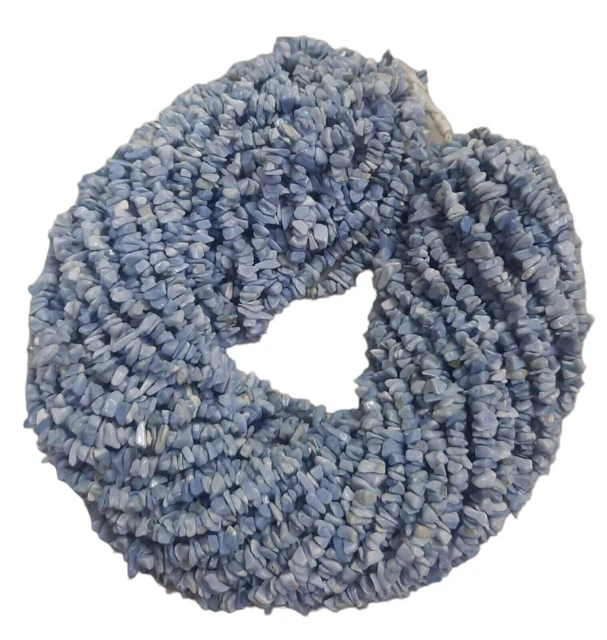 Uncut Chips Smooth Nuggets Gemstone Beads 17" Blue Opal Jewelry Making Crafts