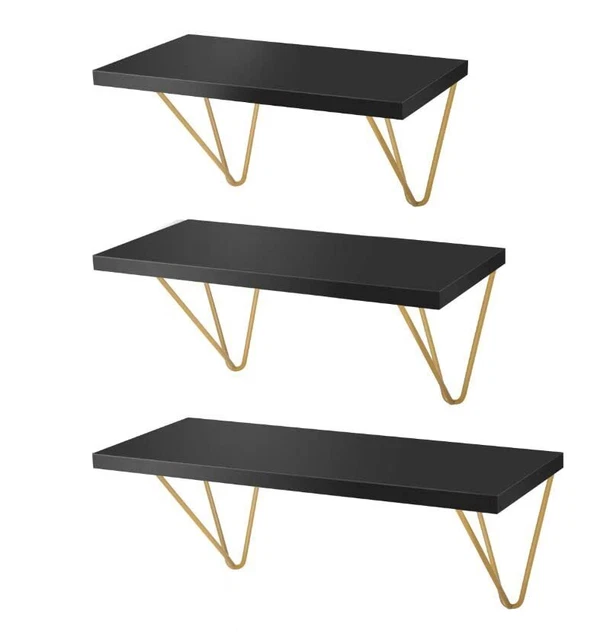 Floating Shelves for Wall, 3 Pack Bathroom Shelves, Wall Shelf with Triangle