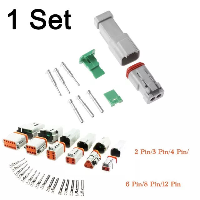 Cable Male and Female Terminal Waterproof Connector Socket Plug Wiring DT06/04