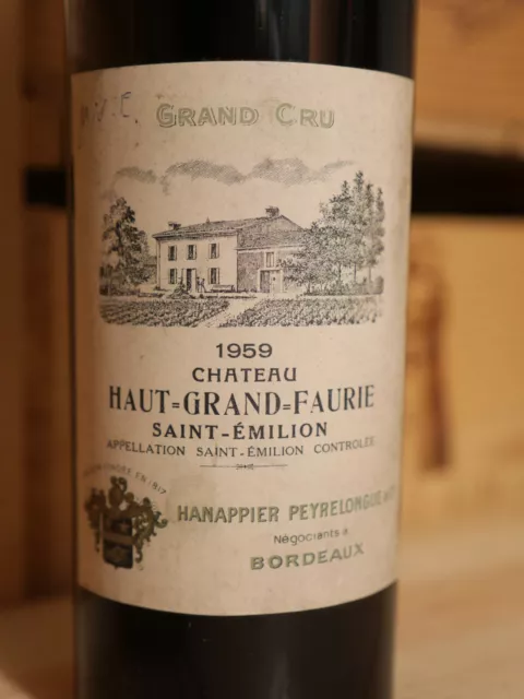 1959er Chateau Haut Grand Faurie - Saint Emilion Grand Cru - TOP RARITÄT !!!!! 2