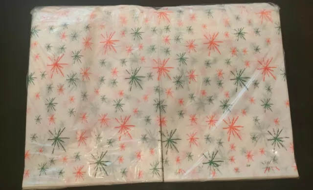 100 7"x 9" Green & Red Starburst Paper Bags Parties/ Gift Bags ❤️💚