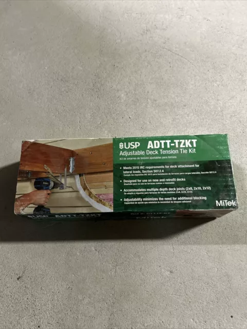 MiTek Adjustable Deck Tension Tie Kit USP ADTT-TZKT - Damaged Box