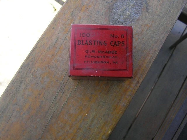 RARE G.R.McAbee blasting cap tin
