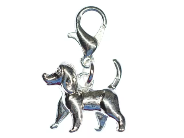 Cane pendente Ciondolo Braccialetto Charm Miniblings Cani Cane da Caccia Argento