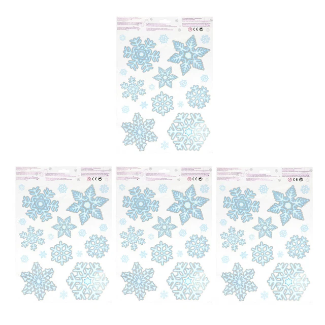 4 pegatinas pegatinas de ventana de Navidad copo de nieve Navidad