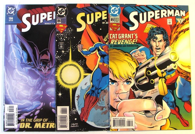 Superman Lot of 3 #85,86,196 DC Comics (1994) 2nd Series 1st Print Comic Books