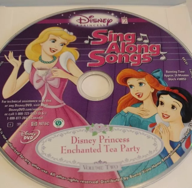DISNEY PRINCESS SING-ALONG Songs Volume 2: Enchanted Tea Party (DVD ...