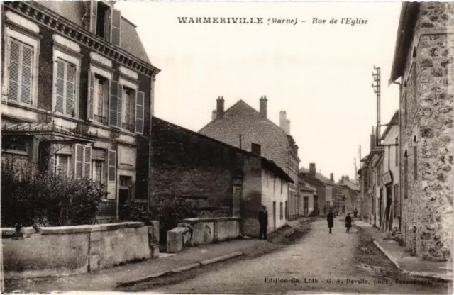 CPA WARMERIVILLE (Marne) - Rue de l'Église (245405)