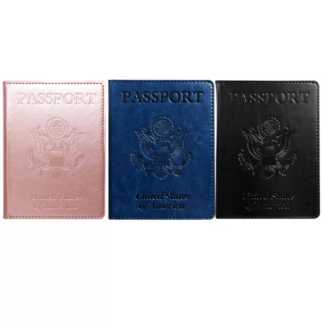 Passport and Vaccine Card Holder Combo PU Leather Passport Wallet with beAwM