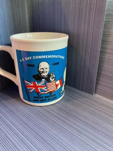 VE Day 50th Anniversary 8th May 1995 Ceramic Mug Cup 1945-1995 3