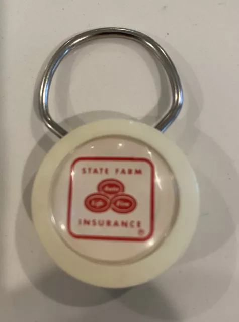 Vintage State Farm Insurance Keychain Grants Pass, OR. Car Fob Detachable Ring