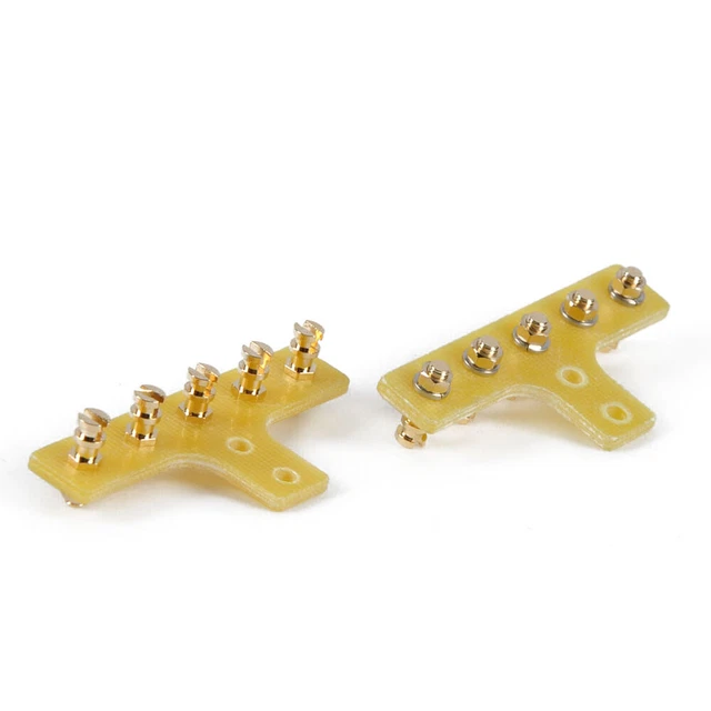 2pcs Terminal Strip Turret Tag 5-Lug Board Audio Guitar Tube Amplifier Parts