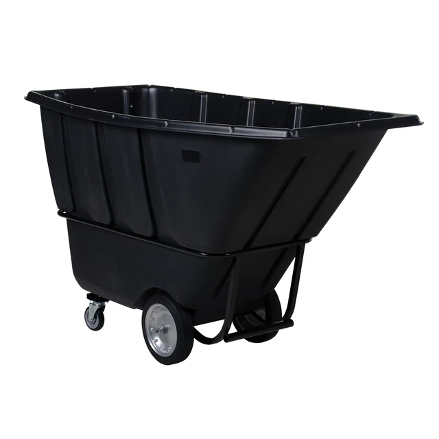 Vestil, 1 CU YD HD Tilt Truck 2.1K Blk, Capacity 2100 lb, Color Black, Model#