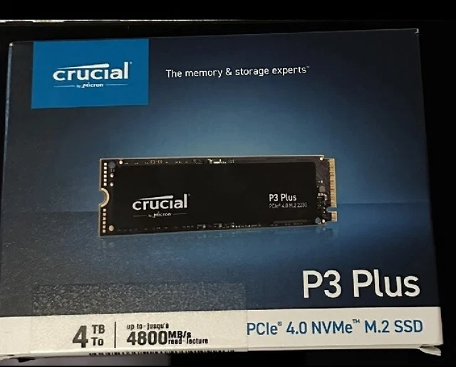 CRUCIAL P3 PLUS 4TB M 2 PCIe Gen4 NVMe Internal SSD CT4000P3PSSD8 