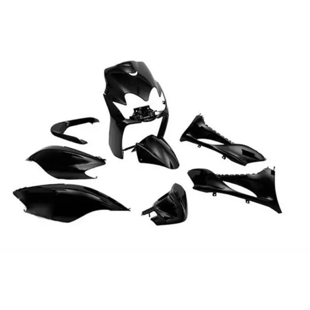 Set Carénage STR8 Compl. 9 Pièces MBK Mach-g Yamaha Jog-R Noir