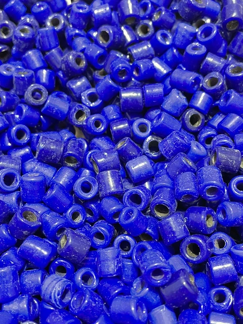 3-4mm Solid Blue Barrel Loose Glass Beads DIY Jewelry Making Bead Cute!
