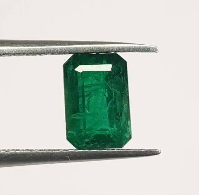 1.05 Ct Natural Emerald Zambian Octagon Cut Top Rich Green AA+ Luster Gemstone