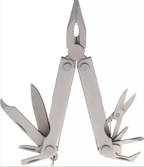 12 in 1 Mini Folding Multi Function S/ Steel Tool Pliers Compact Pocket Size