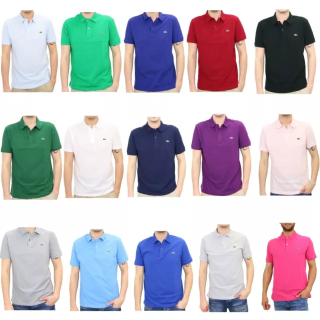 New Mens Lacoste Short Sleeve Classic Fit Cotton Pique Polo Golf Shirt, L1212