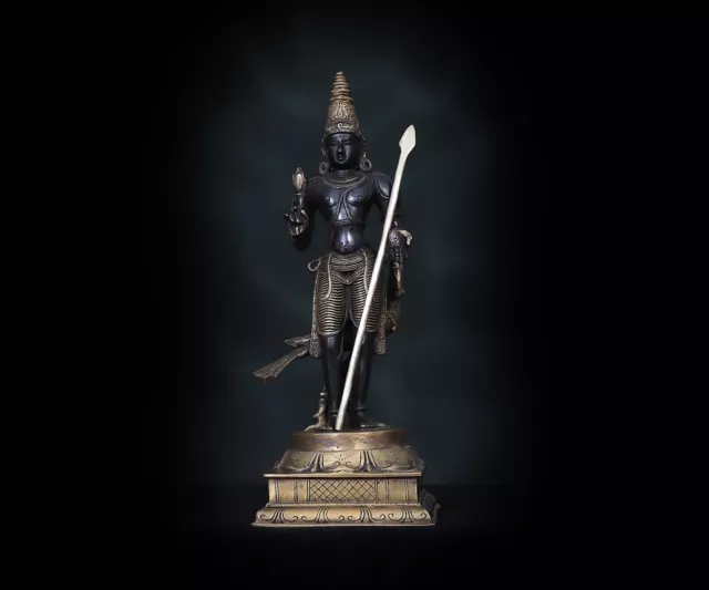 Kartikeya Statue Brass Lord Karthikeyan Idol Hindu God Murugan Swamy Figurine