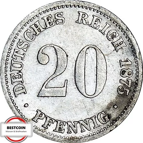 J  5   20 Pfennig Kaiserreich von 1875 G in SS  13411168